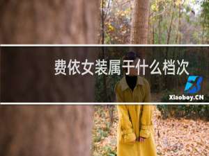 费依女装属于什么档次