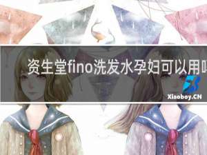 资生堂fino洗发水孕妇可以用吗