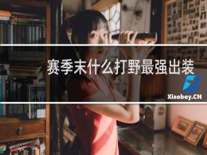 赛季末什么打野最强出装