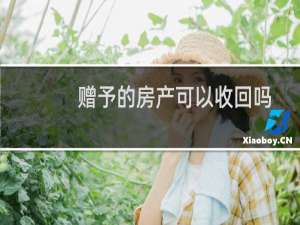 赠予的房产可以收回吗