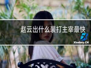 赵云出什么装打主宰最快