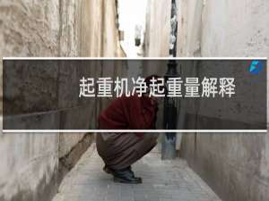 起重机净起重量解释