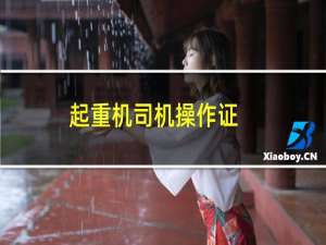 起重机司机操作证