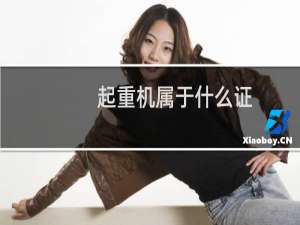 起重机属于什么证