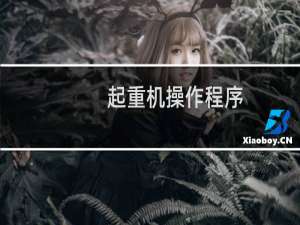 起重机操作程序