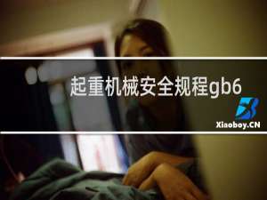 起重机械安全规程gb6067