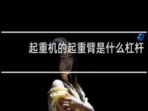 起重机的起重臂是什么杠杆