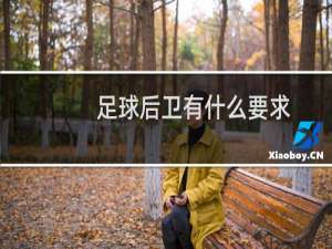 足球后卫有什么要求