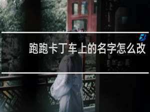 跑跑卡丁车上的名字怎么改