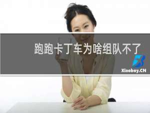 跑跑卡丁车为啥组队不了