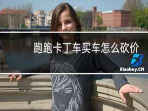 跑跑卡丁车买车怎么砍价