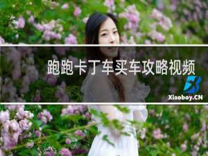跑跑卡丁车买车攻略视频