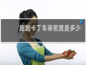 跑跑卡丁车亲密度是多少