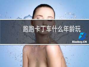 跑跑卡丁车什么年龄玩