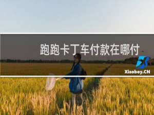 跑跑卡丁车付款在哪付
