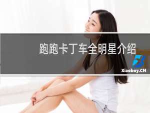 跑跑卡丁车全明星介绍
