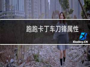 跑跑卡丁车刀锋属性
