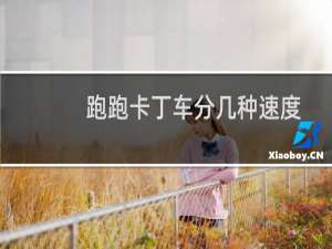 跑跑卡丁车分几种速度
