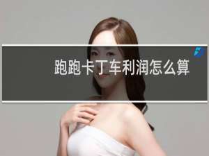 跑跑卡丁车利润怎么算