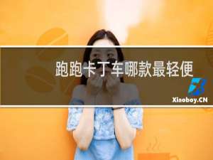 跑跑卡丁车哪款最轻便