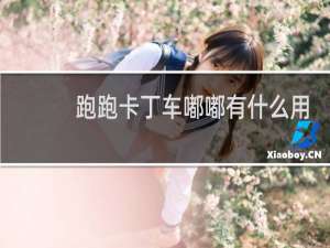 跑跑卡丁车嘟嘟有什么用