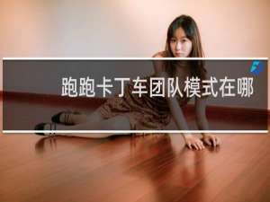 跑跑卡丁车团队模式在哪