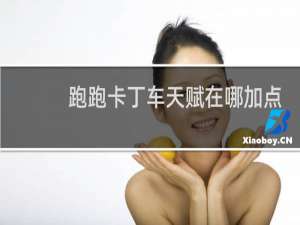 跑跑卡丁车天赋在哪加点