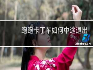 跑跑卡丁车如何中途退出