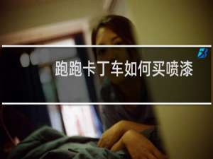 跑跑卡丁车如何买喷漆