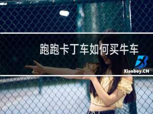 跑跑卡丁车如何买牛车