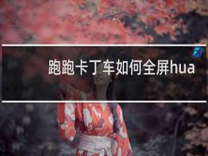 跑跑卡丁车如何全屏hua