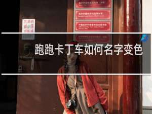 跑跑卡丁车如何名字变色