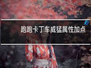 跑跑卡丁车威猛属性加点