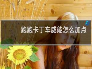 跑跑卡丁车威能怎么加点