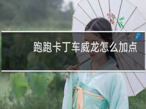 跑跑卡丁车威龙怎么加点