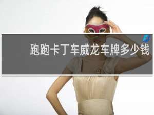 跑跑卡丁车威龙车牌多少钱