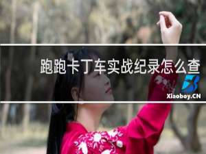 跑跑卡丁车实战纪录怎么查