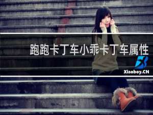 跑跑卡丁车小乖卡丁车属性