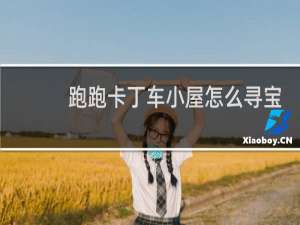 跑跑卡丁车小屋怎么寻宝