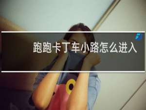 跑跑卡丁车小路怎么进入
