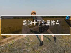 跑跑卡丁车属性点