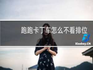 跑跑卡丁车怎么不看排位