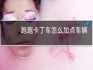跑跑卡丁车怎么加点车辆