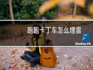 跑跑卡丁车怎么埋雷