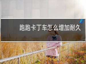 跑跑卡丁车怎么增加耐久