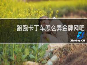 跑跑卡丁车怎么弄金牌网吧