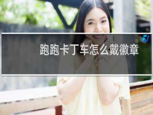 跑跑卡丁车怎么戴徽章