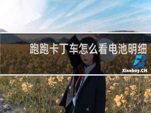 跑跑卡丁车怎么看电池明细