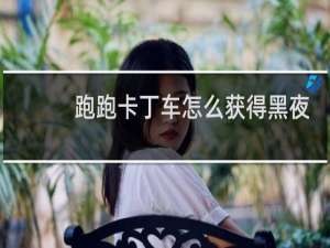 跑跑卡丁车怎么获得黑夜