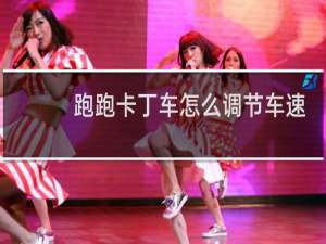 跑跑卡丁车怎么调节车速